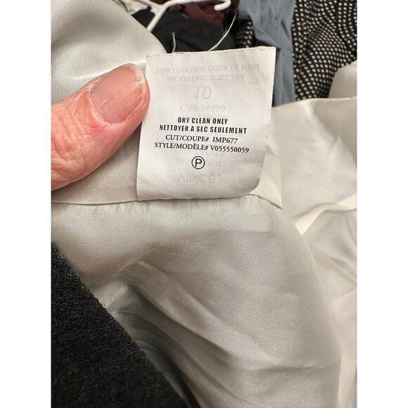 Vince Charcoal Cap Sleeve Shift Dress with Sequin Polka Dots And Pockets Sz. 10 - Picture 5 of 7